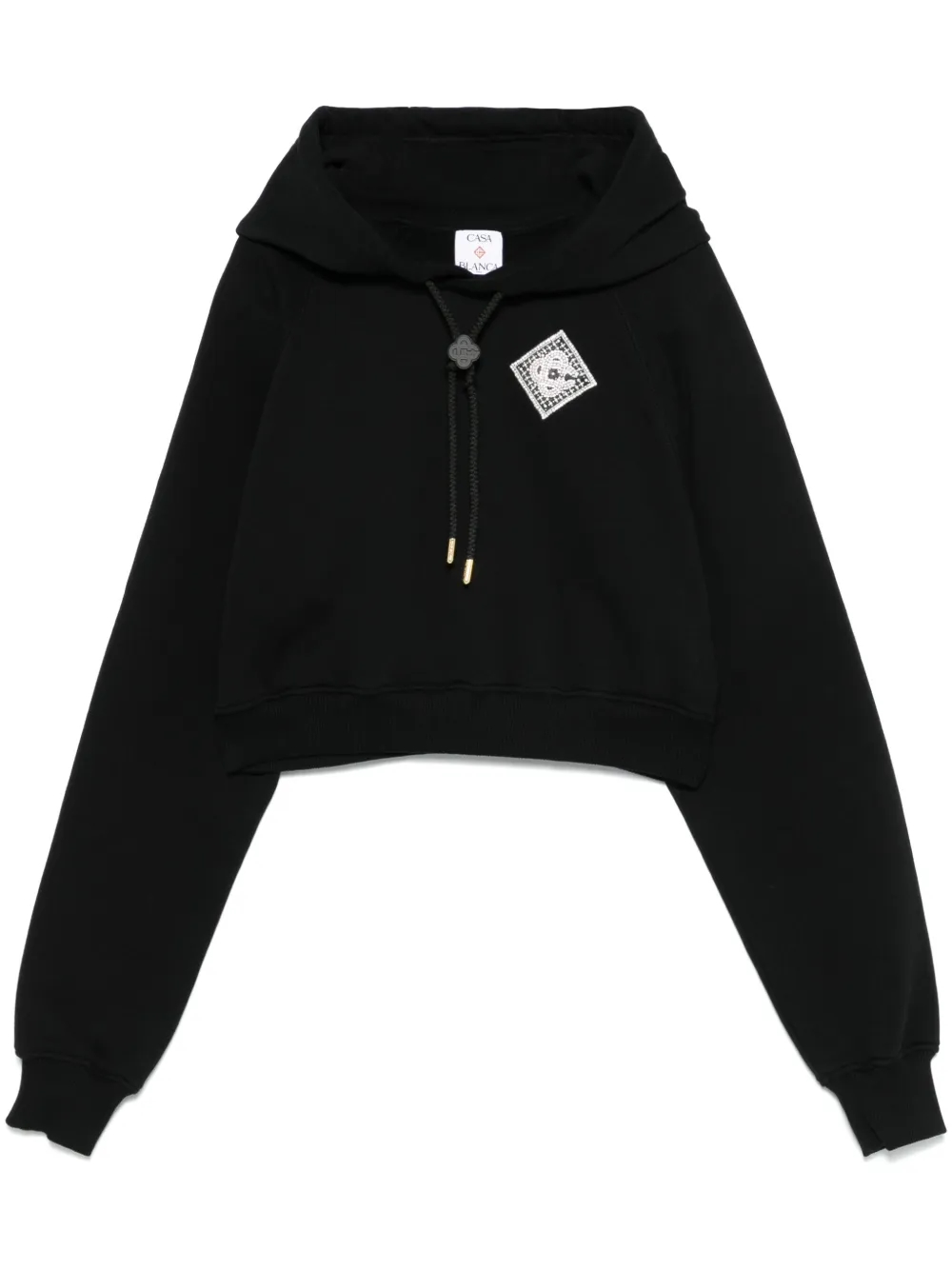 Casablanca embellished cropped hoodie